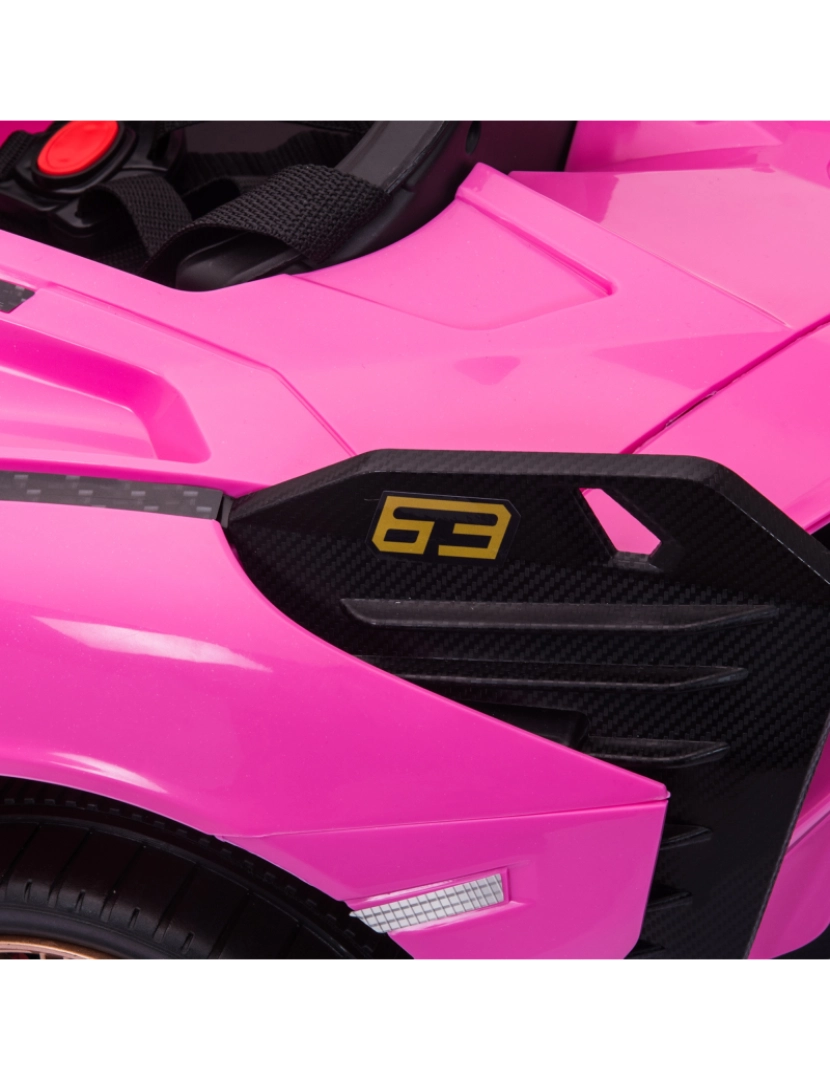 imagem de Carro Elétrico para Crianças 108x62x40cm cor rosa 370-171V90PK11