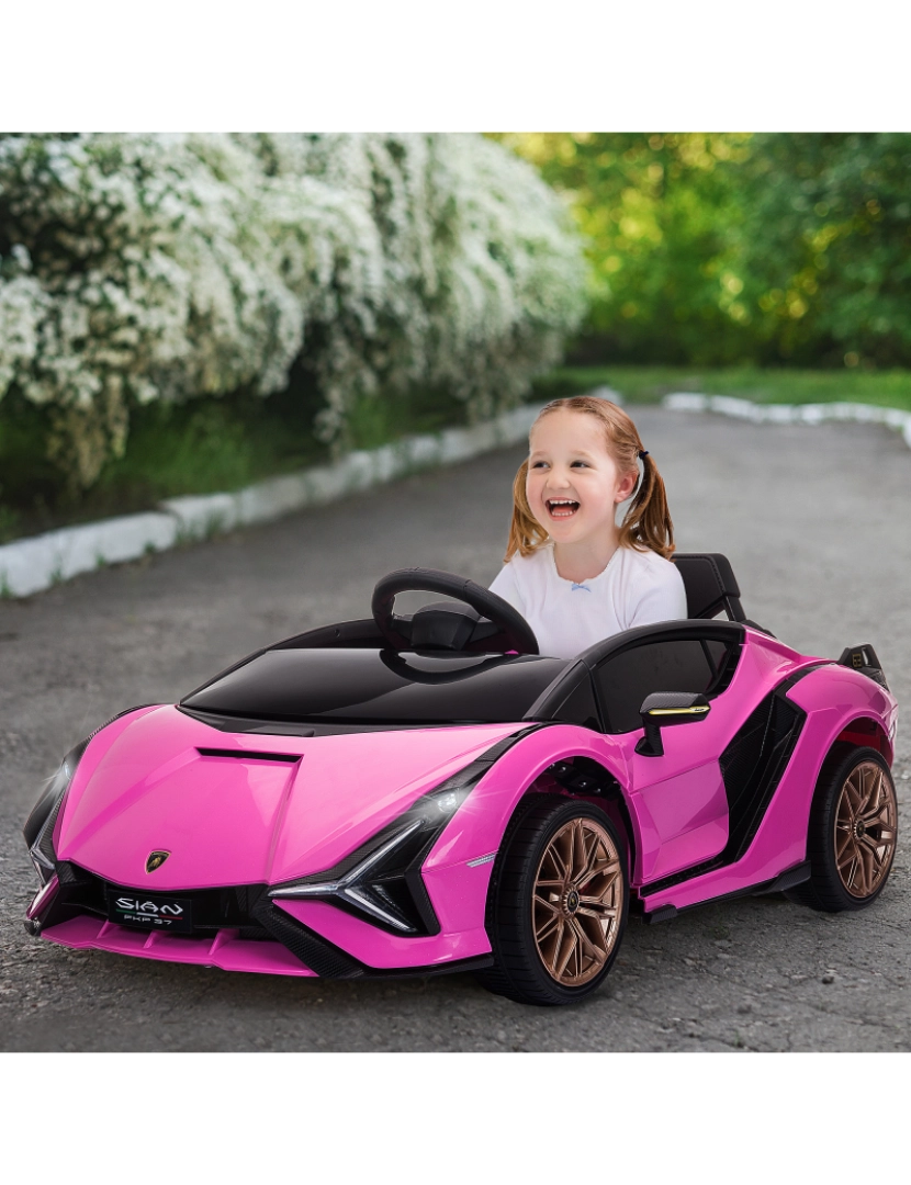 imagem grande de Carro Elétrico para Crianças 108x62x40cm cor rosa 370-171V90PK2