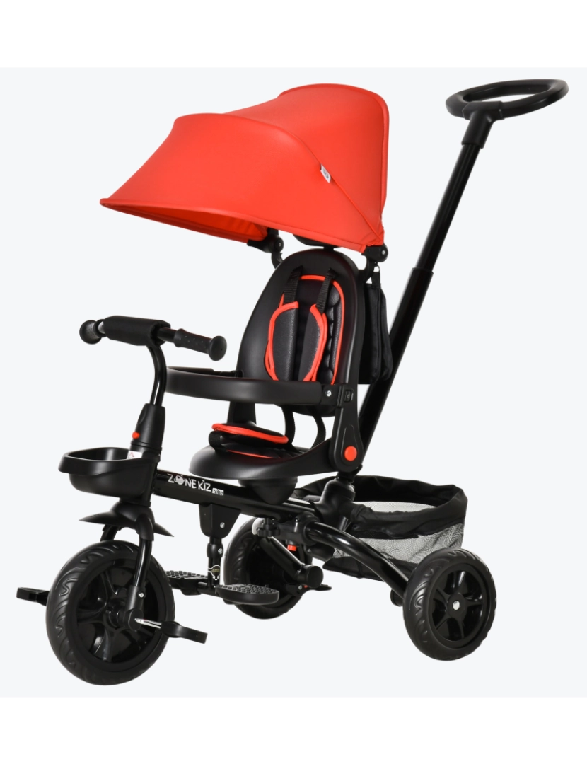 Homcom - Triciclo para Bebé 111.5x52x98cm cor vermelho 370-198RD