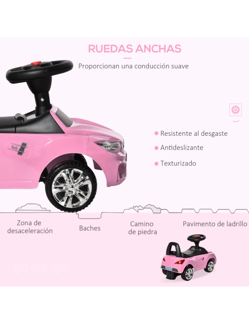 imagem de Carro Andador para Crianças 63.5x28x36cm cor rosa 370-201PK7