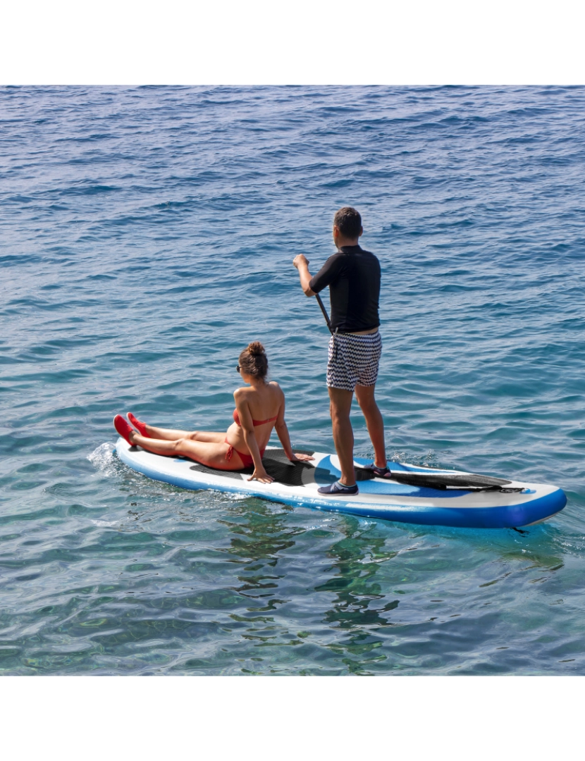 imagem de Prancha de Paddle Surf Inflável 300x76x15cm cor azul A33-0202