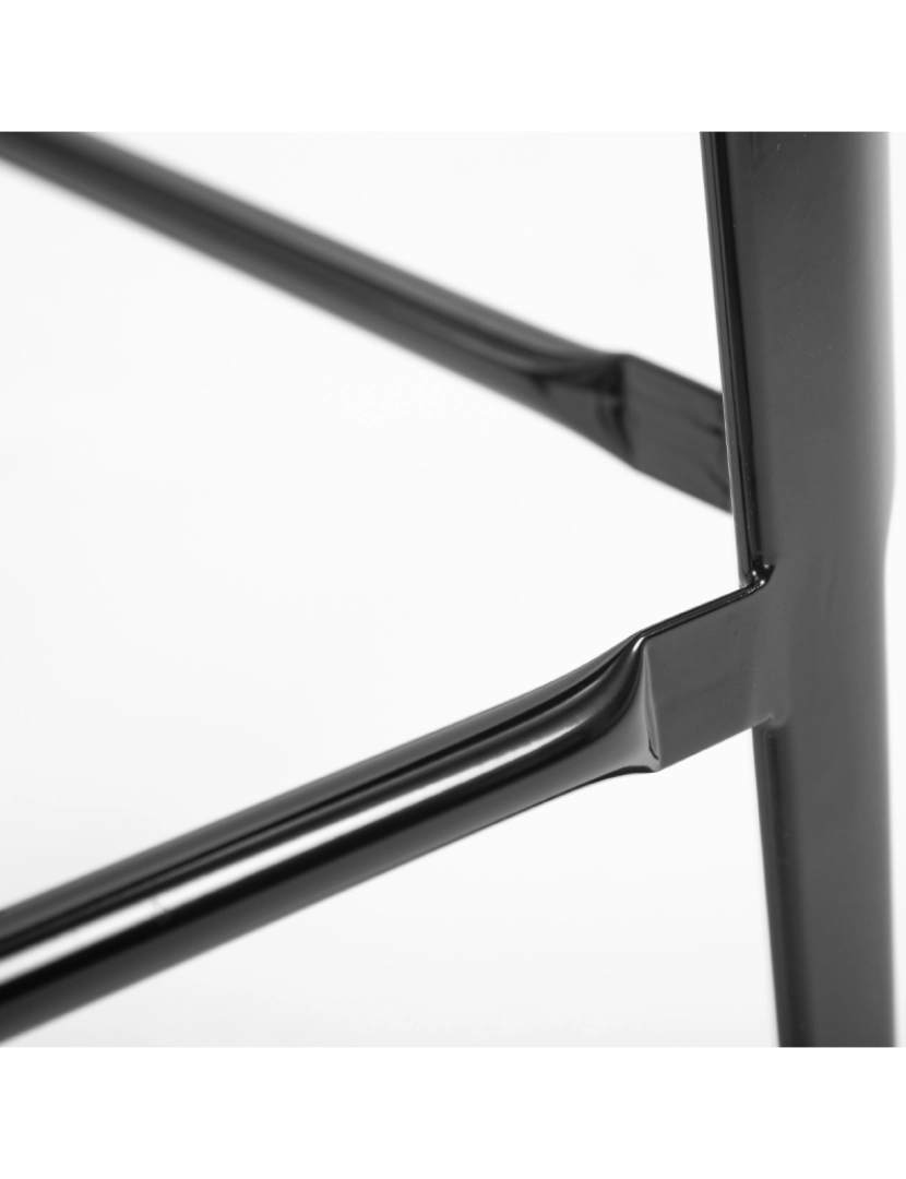 imagem de Tamboretes de barra 41x41x67cm cor preto 835-177BK9