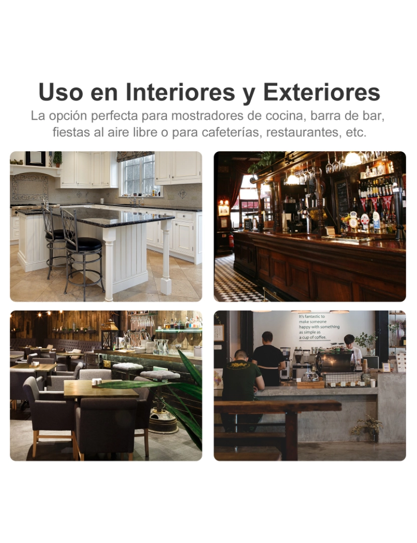 imagem de Tamboretes de barra 41x41x67cm cor preto 835-177BK7
