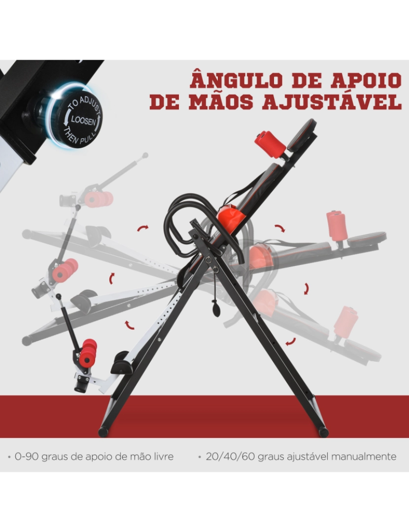 imagem de mesa de inversão 69cmx108cmx148cm cor preto, vermelho A91-0904