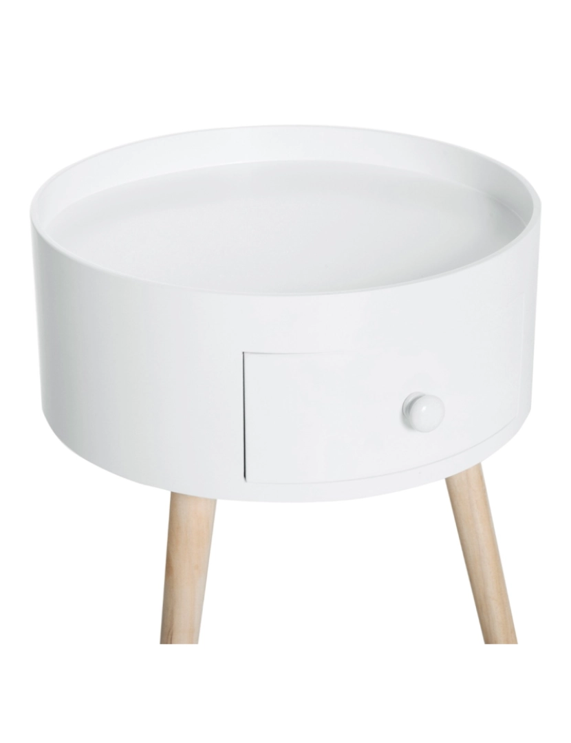 imagem de Mesa de Cabeceira Ø38x45cm cor branco 833-3638