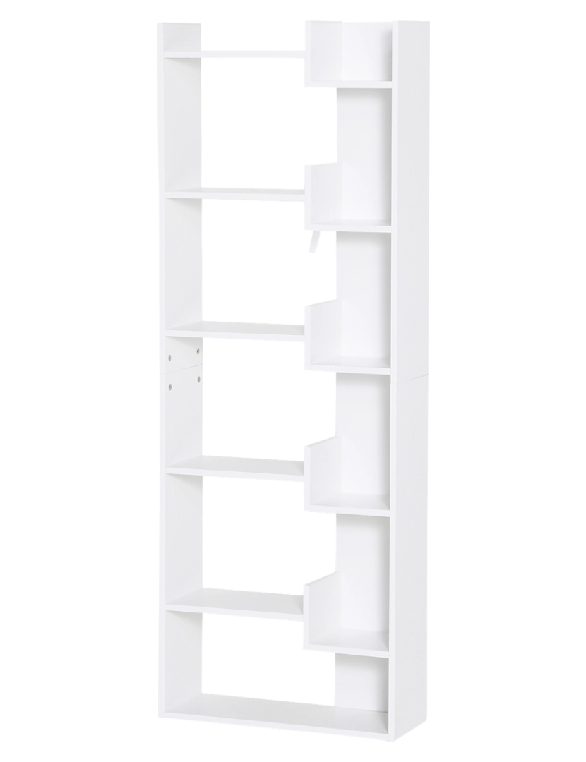 Homcom - Estante de livros 60cmx21cmx162,5cm cor branco 836-215WT
