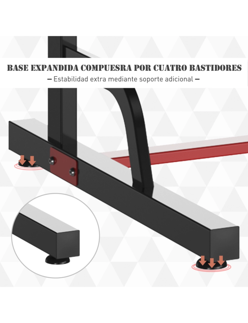 imagem de Estação de musculação 94cmx80,5cmx180-230cm cor preto A91-081RD5