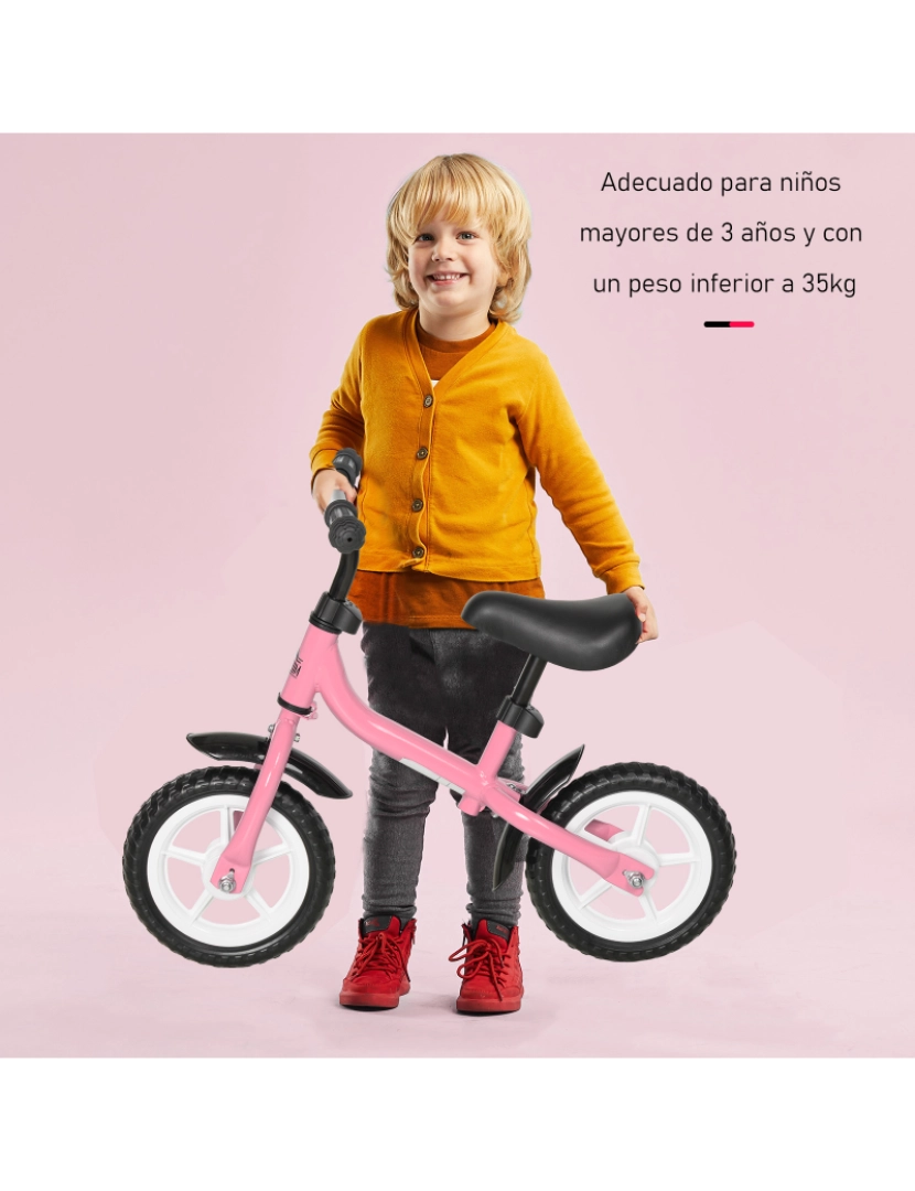imagem de Bicicleta de equilíbrio infantil 71x32x56cm cor rosa 370-099PK4