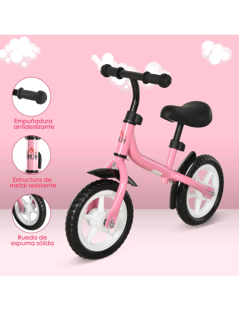 imagem de Bicicleta de equilíbrio infantil 71x32x56cm cor rosa 370-099PK5