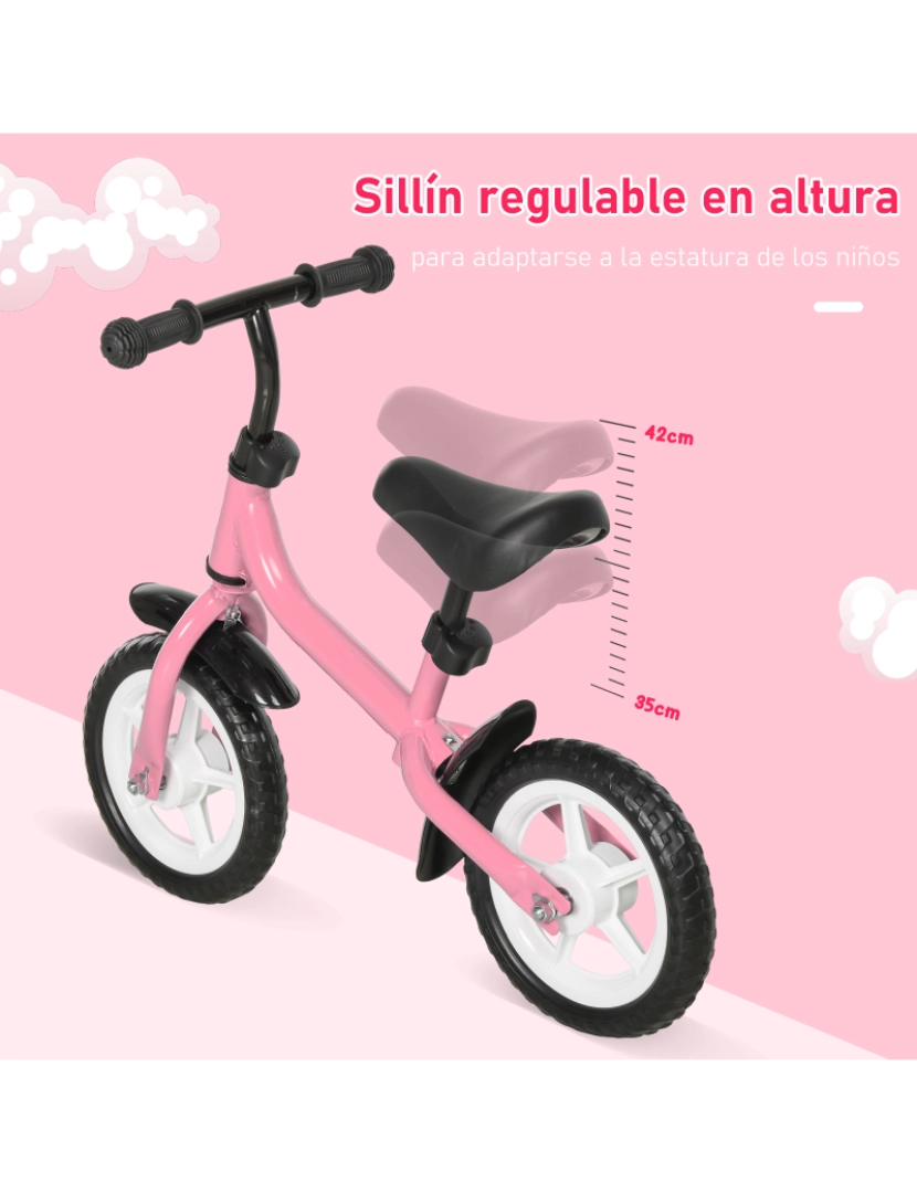 imagem de Bicicleta de equilíbrio infantil 71x32x56cm cor rosa 370-099PK6