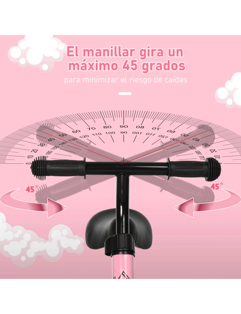 imagem de Bicicleta de equilíbrio infantil 71x32x56cm cor rosa 370-099PK7