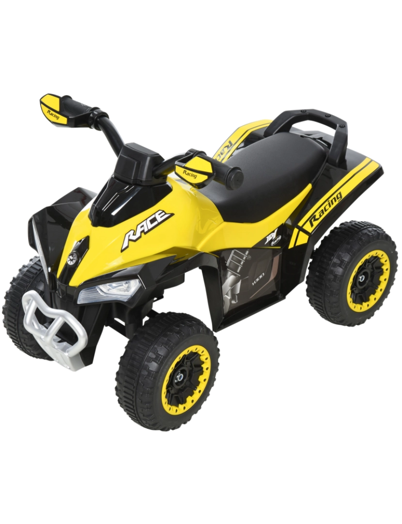 Homcom - Quadriciclo para Crianças 67.5x38x44cm cor amarelo 370-096YL