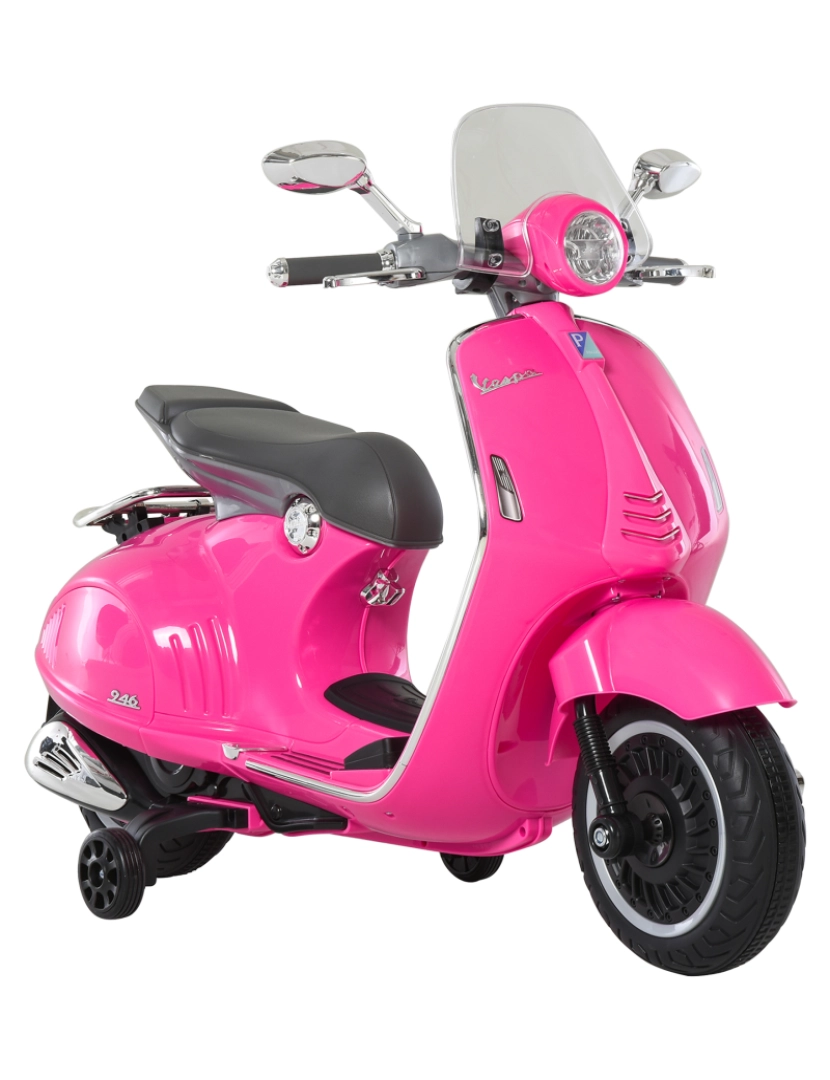 Homcom - Motocicleta elétrica infantil 108x49x75cm cor rosa 370-115PK