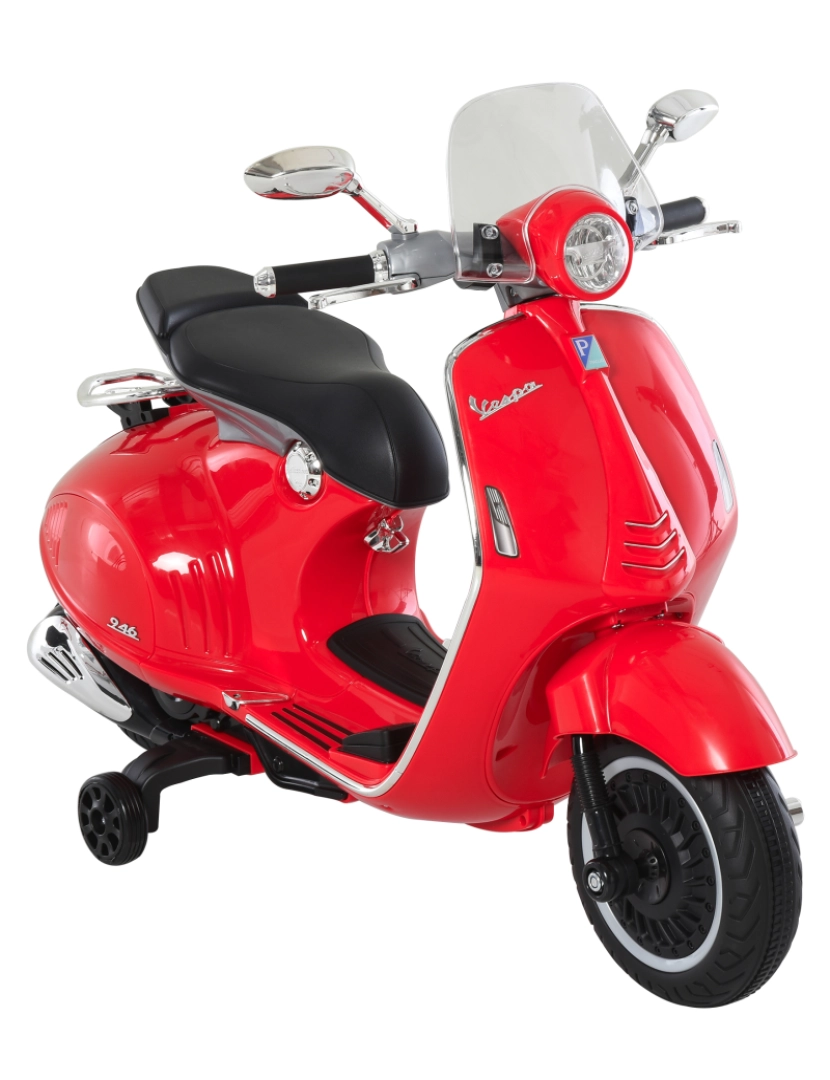 Homcom - Motocicleta elétrica infantil 108x49x75cm cor vermelho 370-115RD