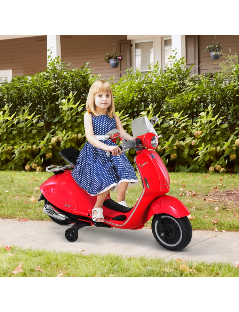 imagem grande de Motocicleta elétrica infantil 108x49x75cm cor vermelho 370-115RD2