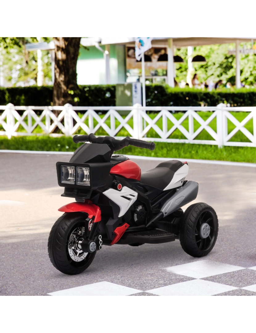 imagem grande de Motocicleta Elétrica para Crianças 86x42x52cm cor vermelho e preto 370-102RD2