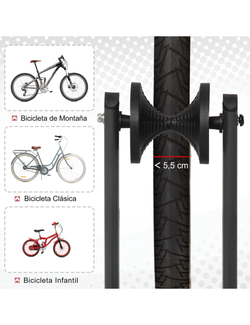 imagem de Suporte de bicicleta 39cmx35cmx45,5cm cor preto AA0-0645