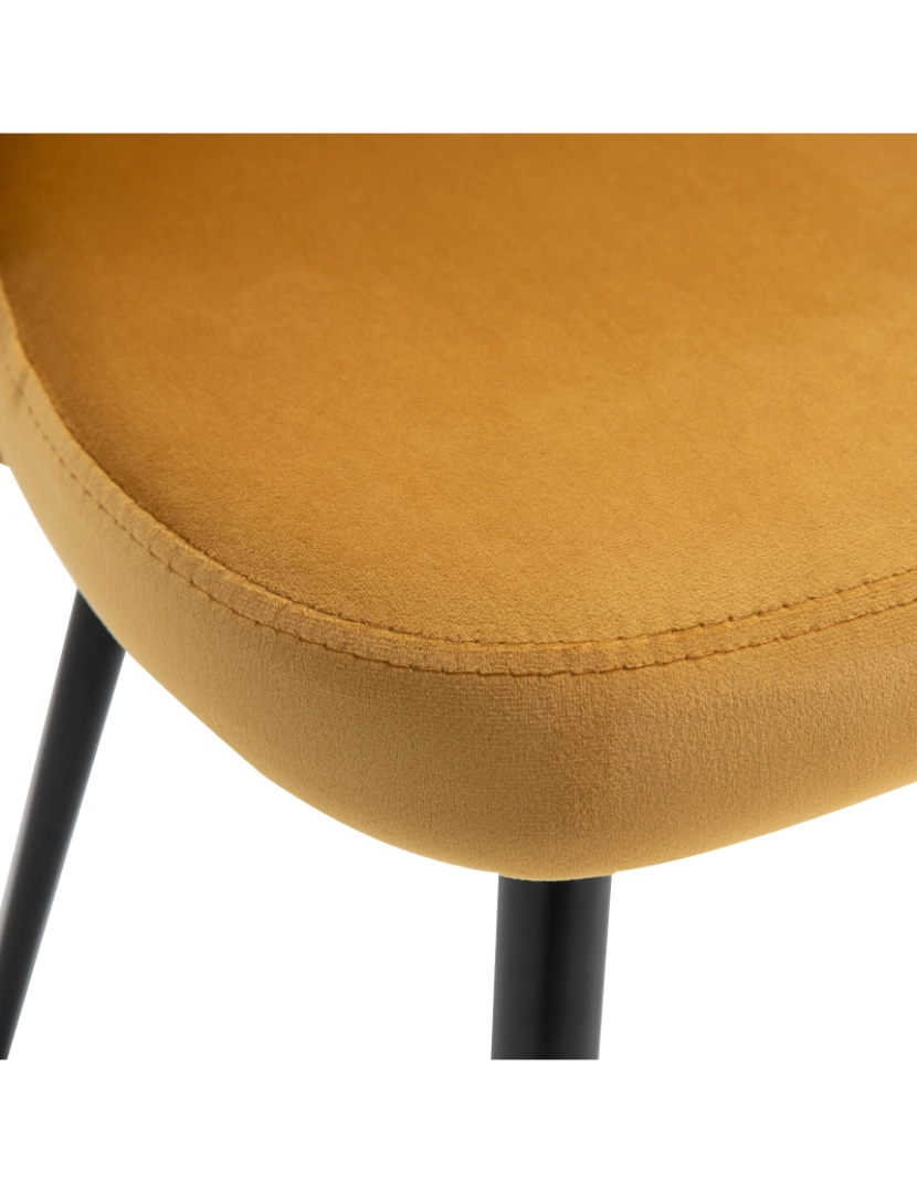 imagem de Conjunto de cadeira de jantar de 2 peças 49x50x77cm cor caramelo 835-1398