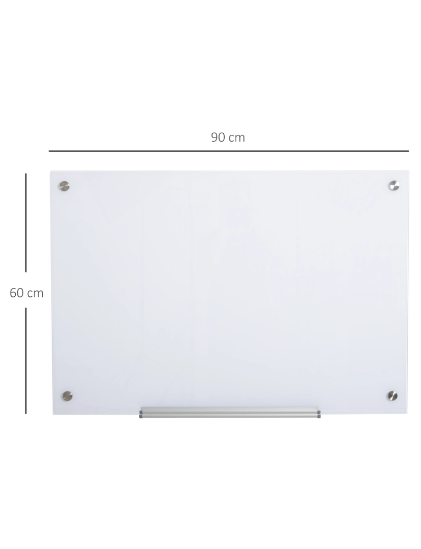 imagem de Placa de vidro 90x60x0,45cm cor branco 911-015V01WT3