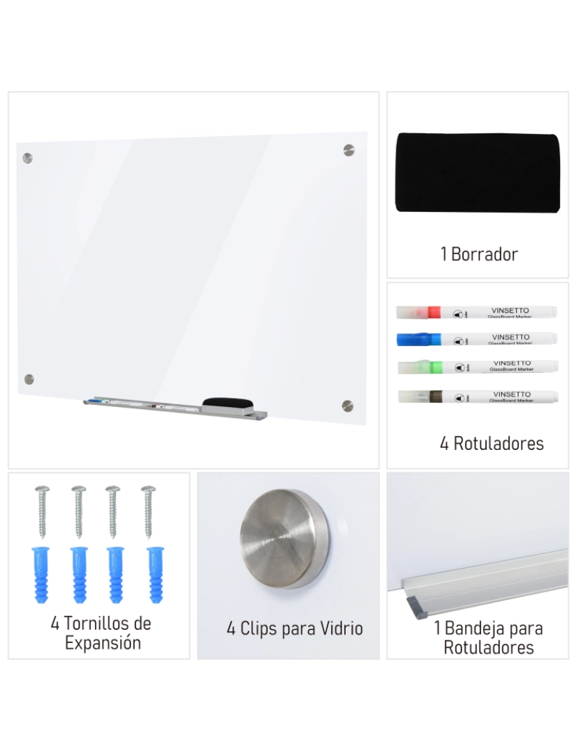 imagem de Placa de vidro 90x60x0,45cm cor branco 911-015V01WT5