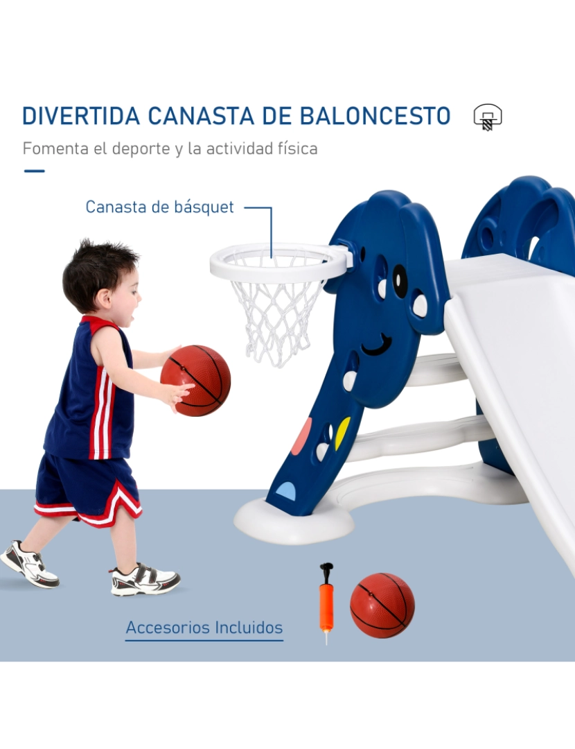 imagem de Escorrega Infantil 160x35x68cm cor azul 331-004BU6