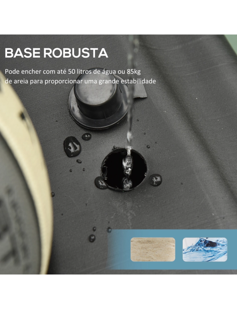 imagem de Tabela de Basquetebol 86x165x350cm cor preto A61-0136
