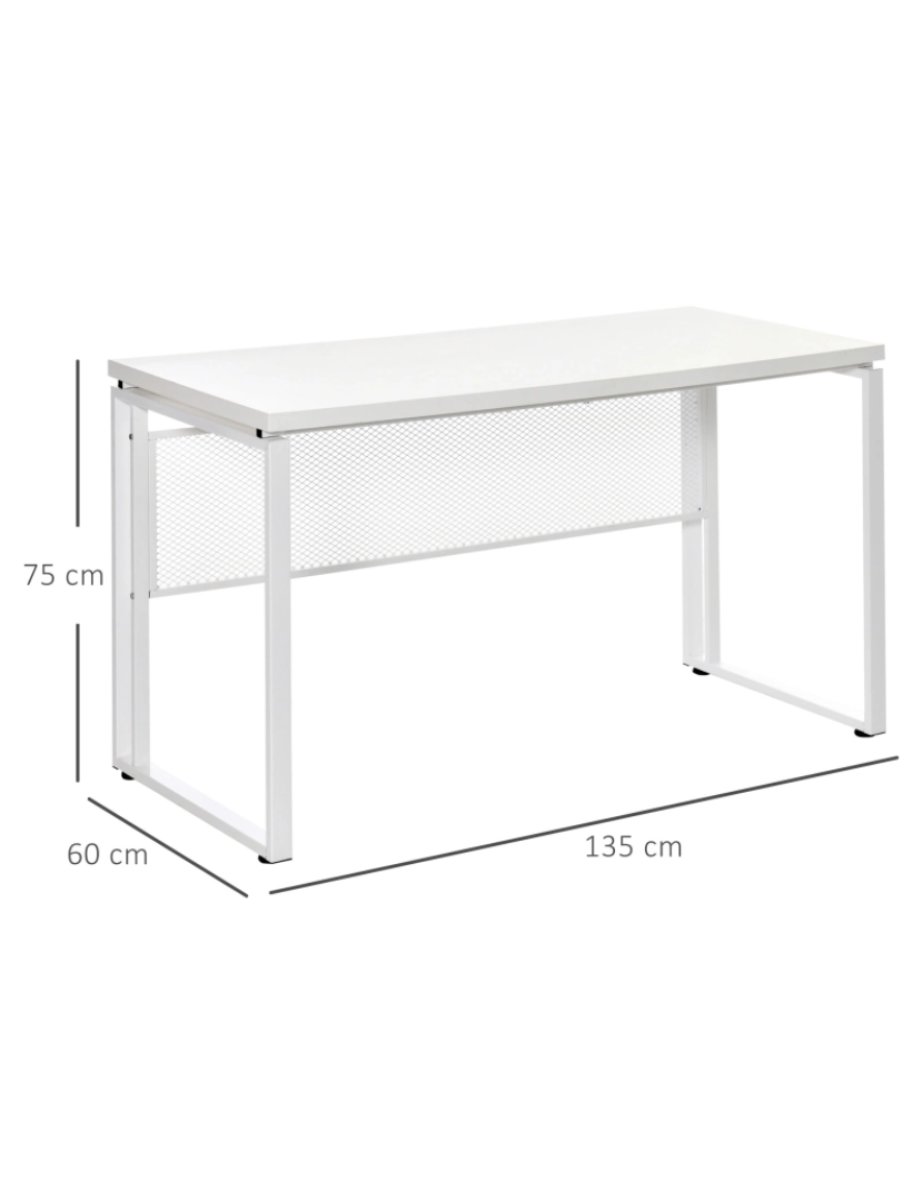 imagem de Mesa 135x60x75cm cor branco 836-270WT3