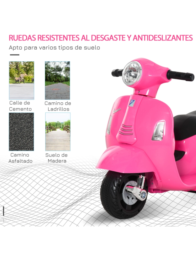 imagem de Motocicleta elétrica infantil 66,5x38x52cm cor rosa 370-138PK6