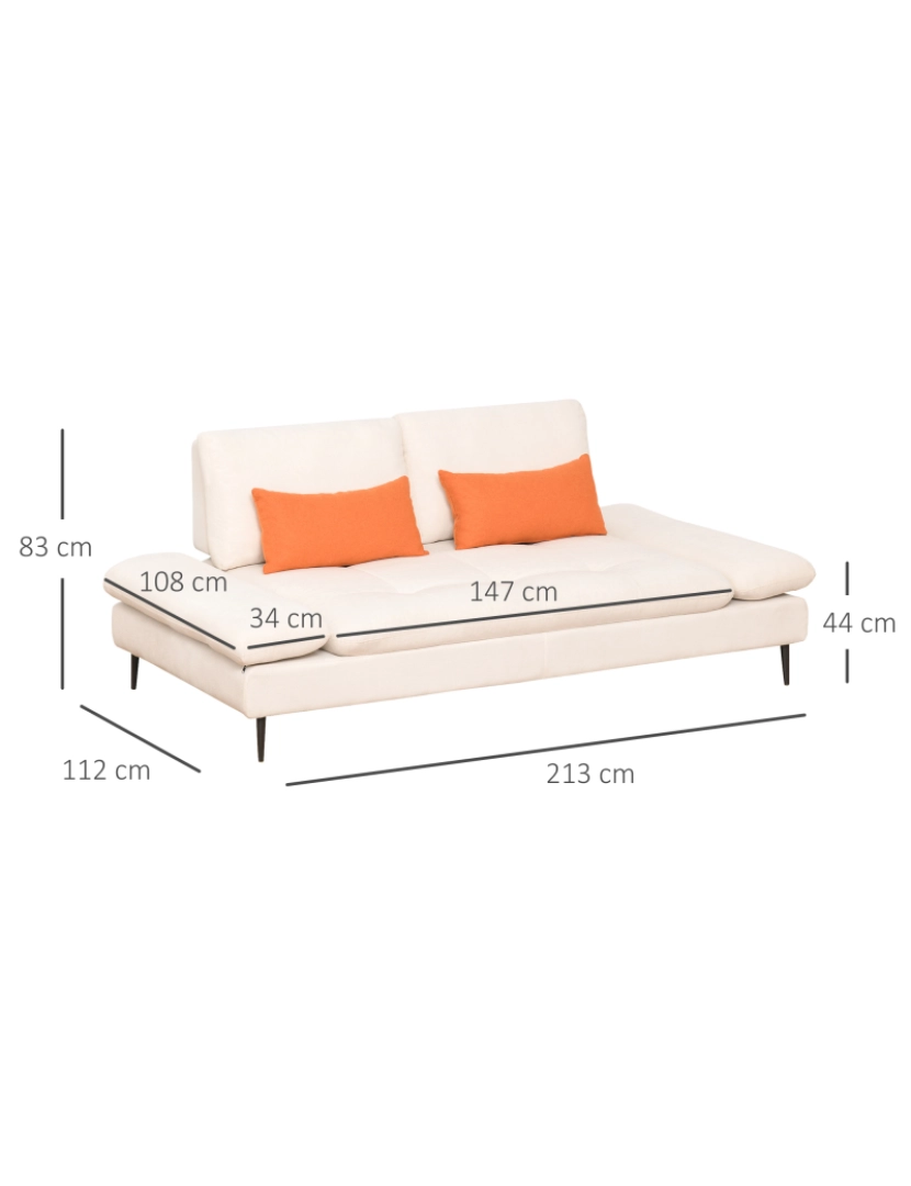 imagem de Sofa Cama cor beige 833-9193