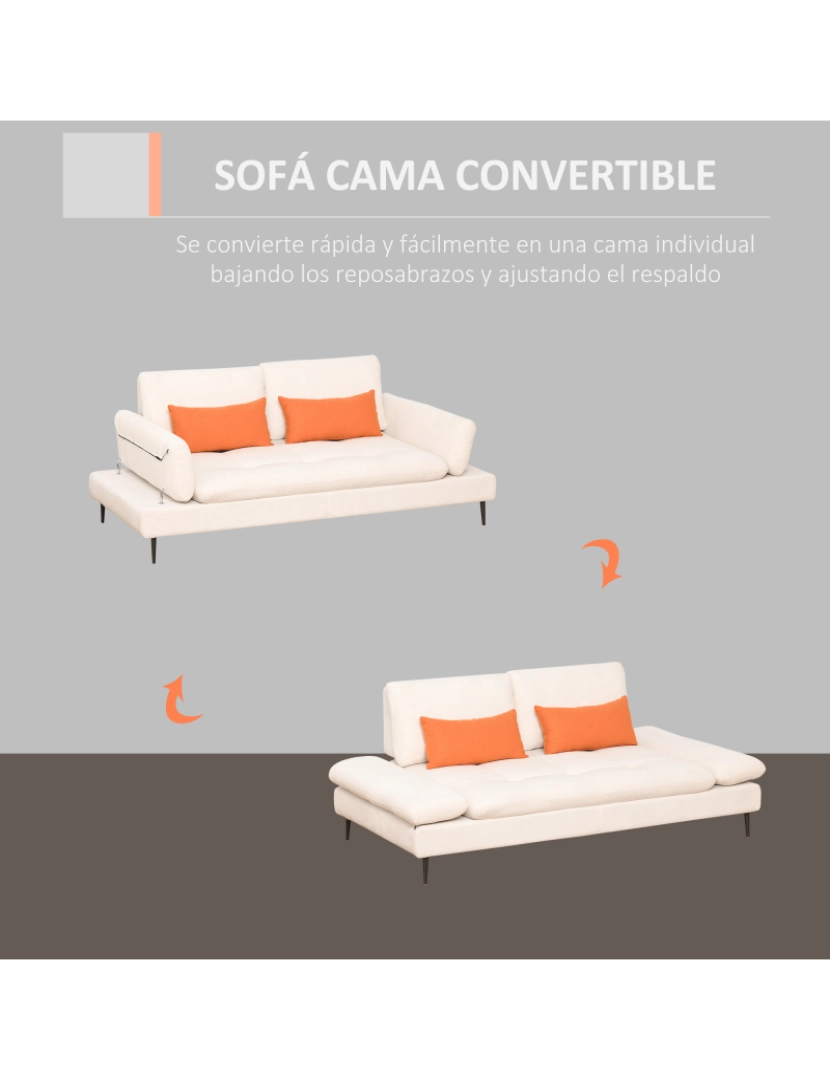 imagem de Sofa Cama cor beige 833-9194