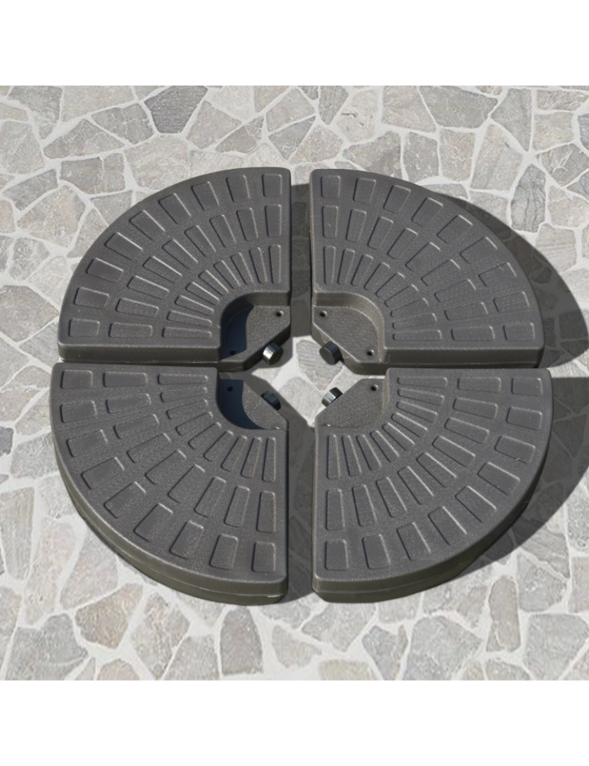 imagem de Base para Chapéu de Sol 100x100x10,5cm cor marrom 84D-1242