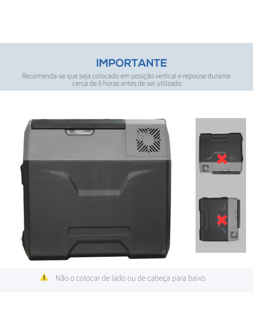 imagem de Geleira Elétrica Portátil 58,6x37,8x54,5cm cor cinzento C00-0197