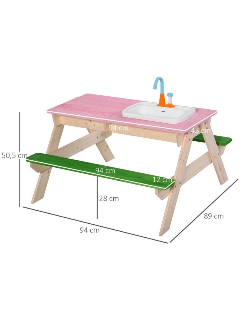 imagem de Mesa de Madeira Infantil 343-031PK3