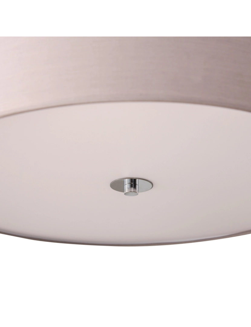 imagem de HOMCOM Luminária Suspensa Ø59x44 cm Luminária Pendente Têxtil com Luzes LED de 35W com 3 Modos de Cores e Suporte de Metal Cinza7