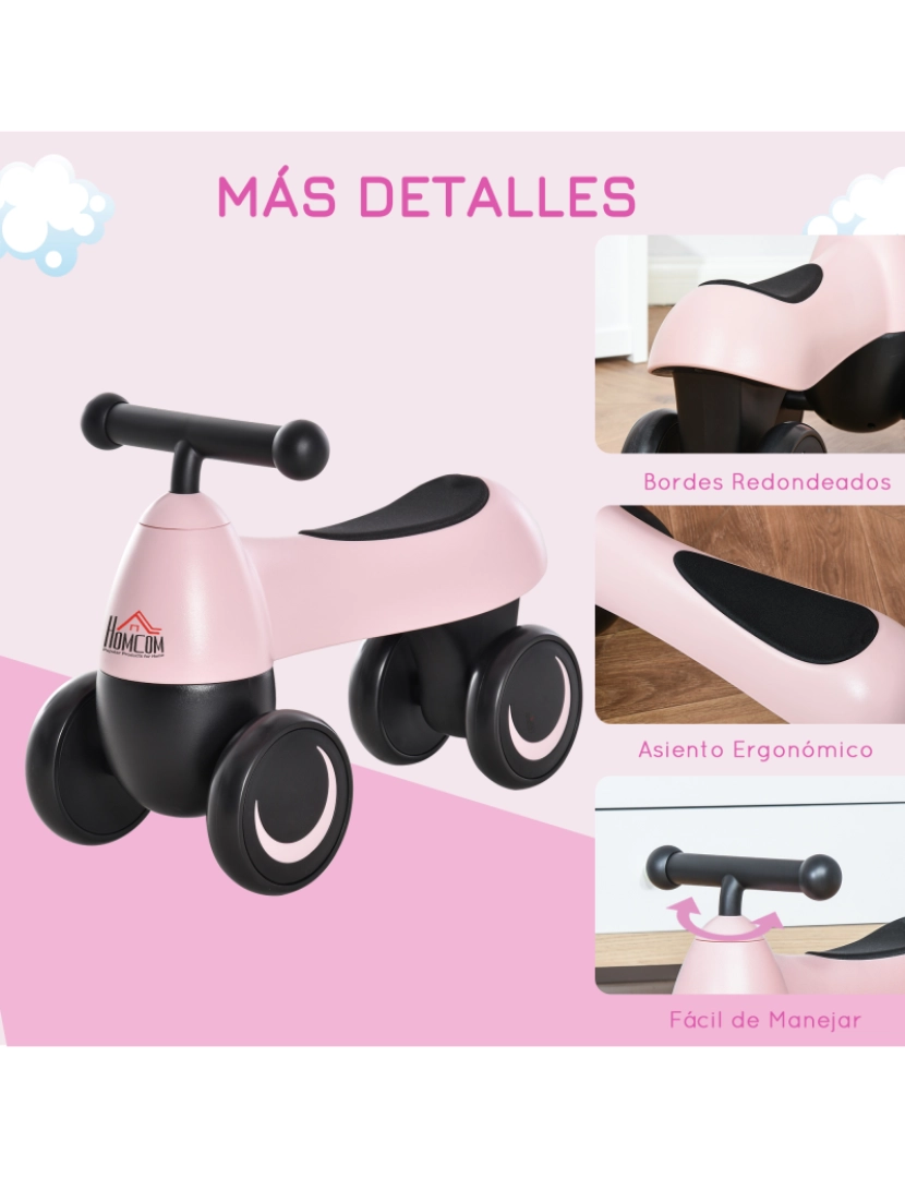 imagem de Quadriciclo Infantil 54x26x38cm cor rosa e preto 370-153PK6
