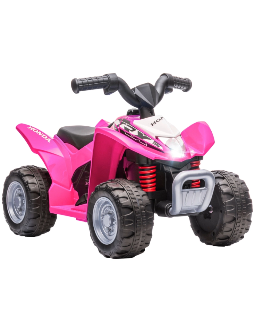 imagem de AIYAPLAY Quadriciclo Elétrico HONDA para Crianças de 18-36 Meses Quadriciclo Elétrico Infantil a Bateria 6V com Faróis LED Buzina Velocidade de 2,8km/h e Avance 65,5x35,5x43,5cm Rosa1