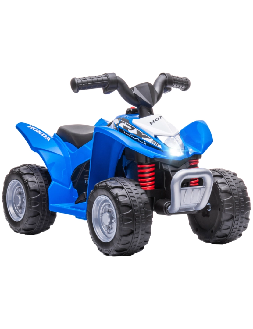 Aiyaplay - AIYAPLAY Quadriciclo Elétrico HONDA para Crianças de 18-36 Meses Quadriciclo Elétrico Infantil a Bateria 6V com Faróis LED Buzina Velocidade de 2,8km/h e Avance 65,5x35,5x43,5cm Azul