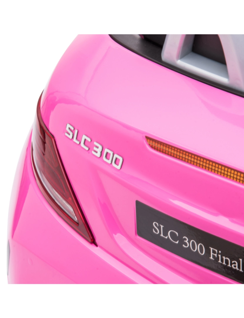 imagem de AIYAPLAY Carro Elétrico Mercedes SLC 300 12V para Crianças de 3-6 Anos com Controlo Remoto Faróis LED Buzina Música TF USB e Abertura da Porta 3-5km/h 107x62,5x44cm Rosa8