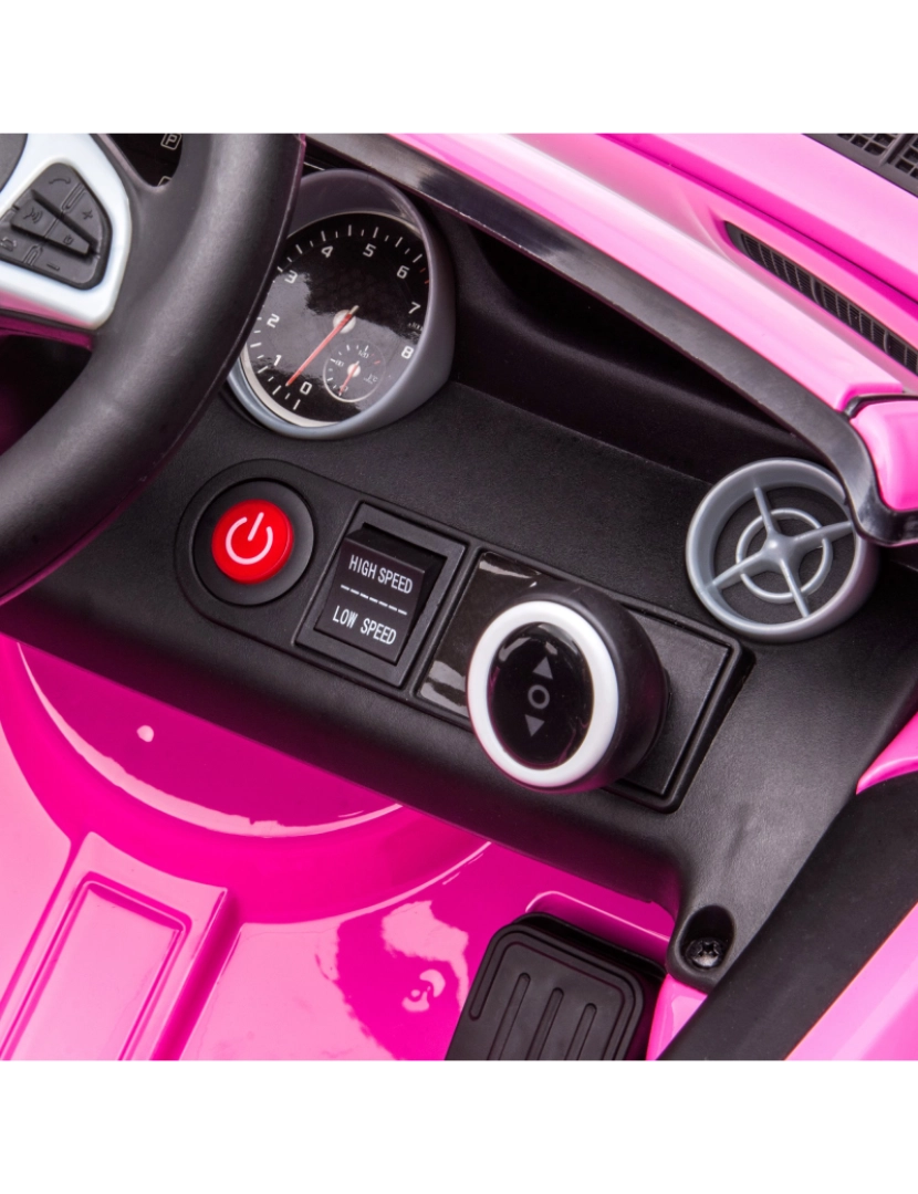 imagem de AIYAPLAY Carro Elétrico Mercedes SLC 300 12V para Crianças de 3-6 Anos com Controlo Remoto Faróis LED Buzina Música TF USB e Abertura da Porta 3-5km/h 107x62,5x44cm Rosa9