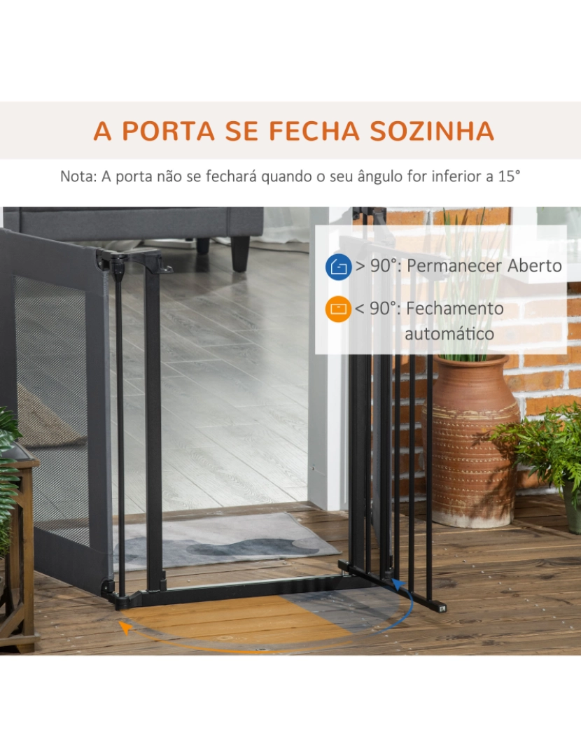 imagem de Barreira de Segurança para Cães 203x2x74cm cor preto D06-163V00BK6