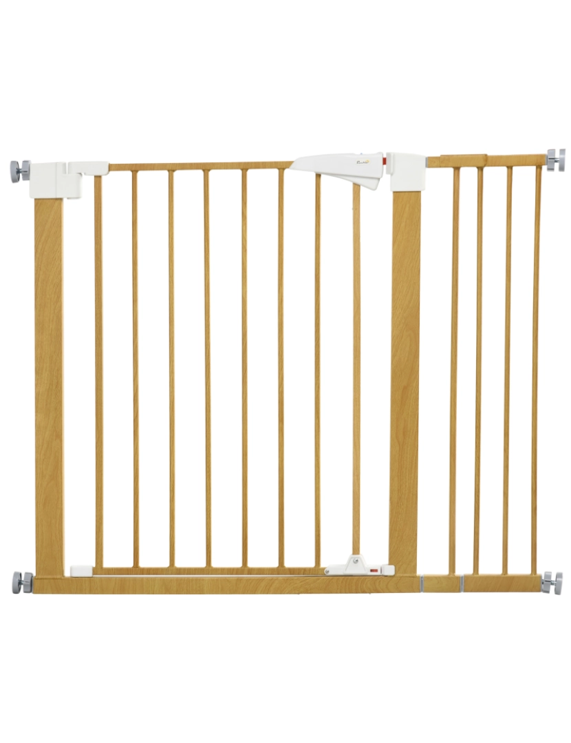 Pawhut - Barreira de Segurança 103x4x77cm cor madeira e branco D06-166V00YL
