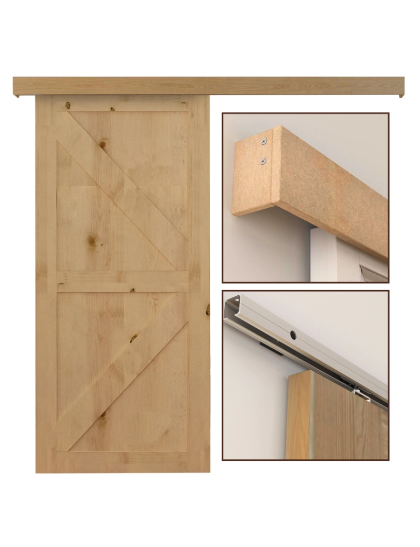imagem de Kit de Ferragem para Porta 200x3,05x3,06cm cor madera B81-0064