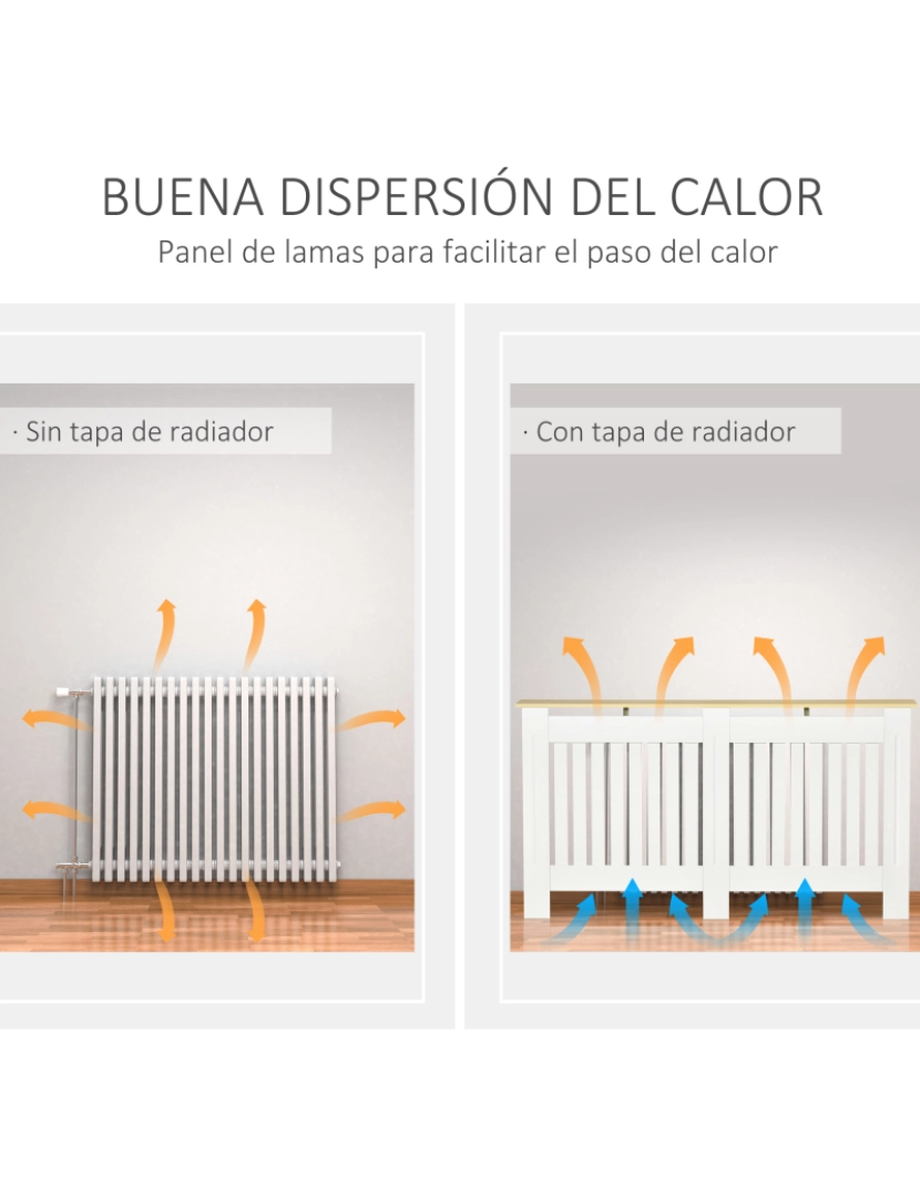 imagem de Cobertura Radiador 152x19x83cm cor branco 820-1916