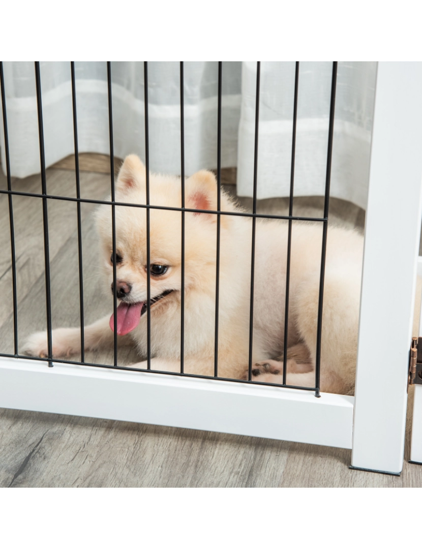 imagem de Barreira de Segurança para Cães 264x35.5x77cm cor branco D06-1168