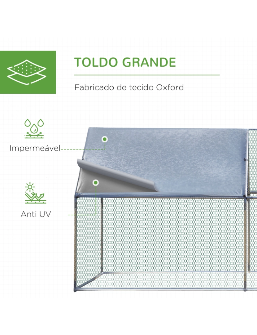 imagem de Galinheiro Exterior 303,5x600x195 cor prata D51-139V024