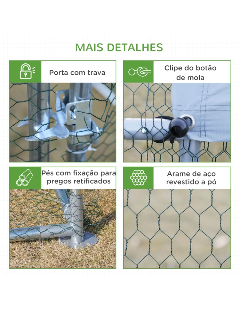 imagem de Galinheiro Exterior 303,5x600x195 cor prata D51-139V027