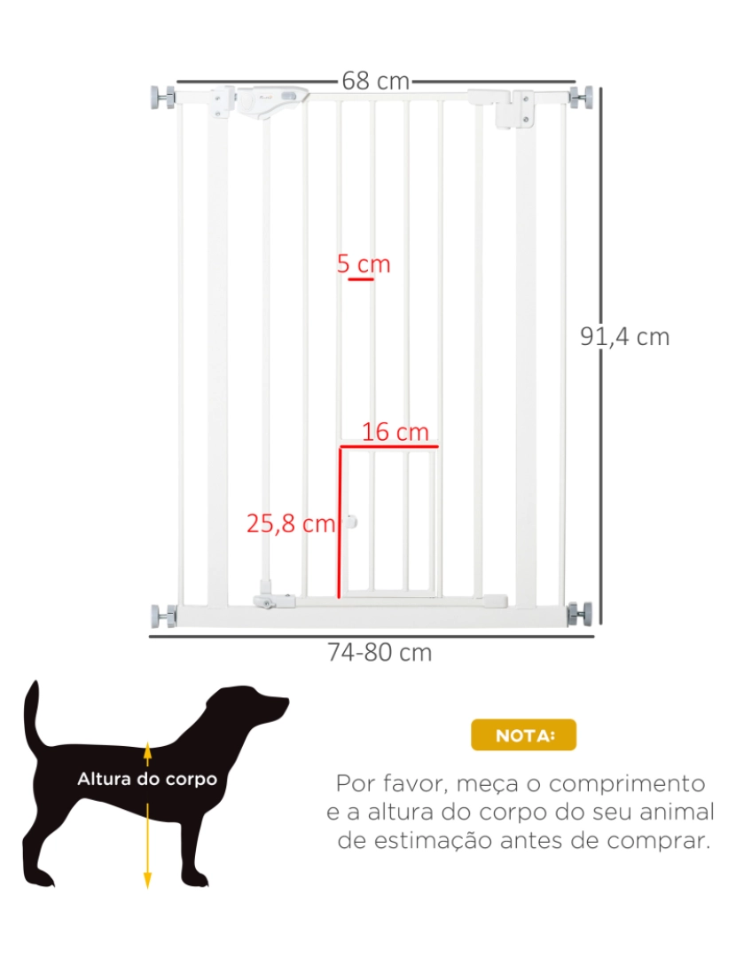 imagem de Barreira de Segurança para Cães 68x91,4cm cor branco D06-1233
