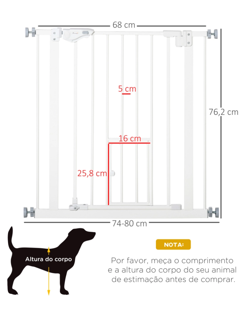imagem grande de Barreira de Segurança para Cães 68x76,2cm cor branco D06-122WT3