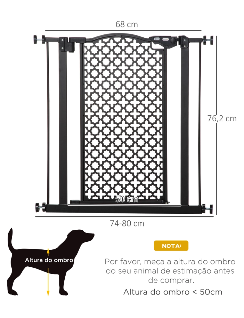 imagem de Barrera de Segurança de Cães 68x2x76,2cm cor preto D06-1203