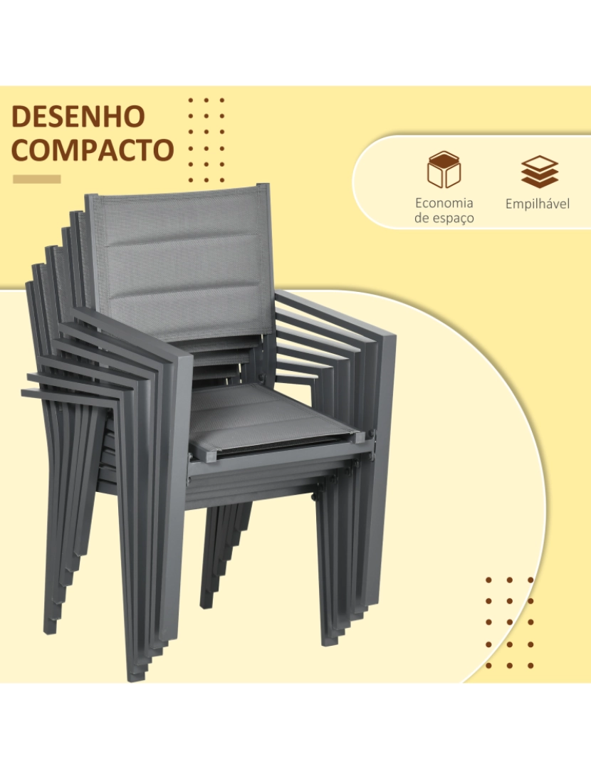 imagem de Conjunto de Refeição 90-180x89x74cm cor cinzento 84G-090V00CG5